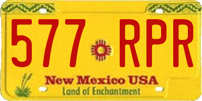 NM license plate 577RPR