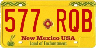 NM license plate 577RQB