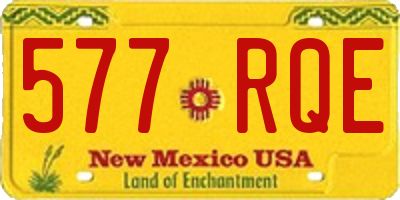 NM license plate 577RQE
