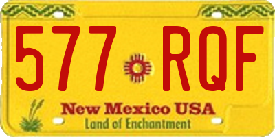 NM license plate 577RQF