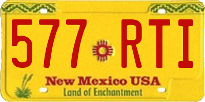 NM license plate 577RTI