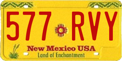 NM license plate 577RVY