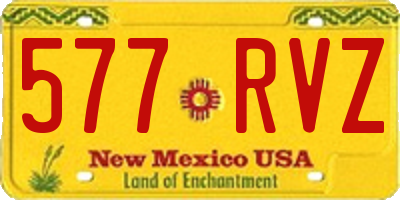 NM license plate 577RVZ