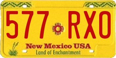 NM license plate 577RXO