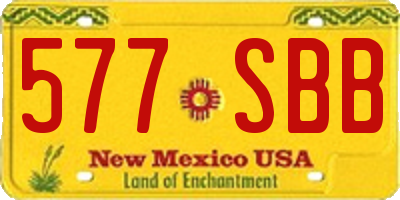 NM license plate 577SBB