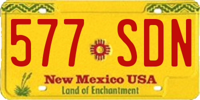 NM license plate 577SDN