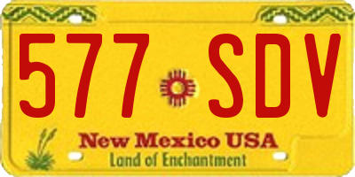 NM license plate 577SDV