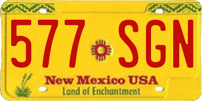 NM license plate 577SGN