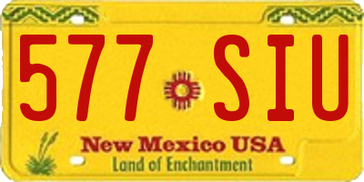 NM license plate 577SIU