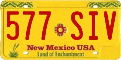 NM license plate 577SIV