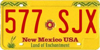 NM license plate 577SJX