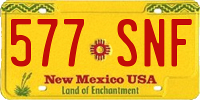 NM license plate 577SNF