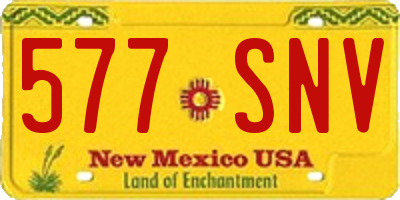 NM license plate 577SNV