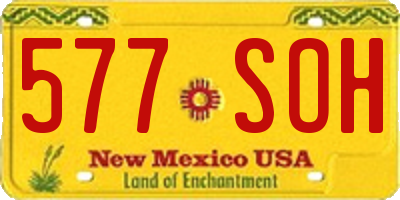 NM license plate 577SOH