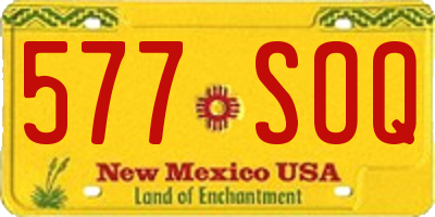 NM license plate 577SOQ