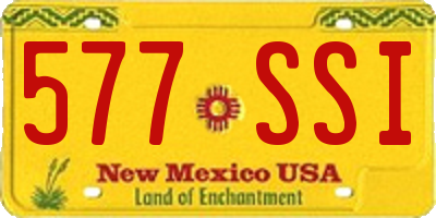 NM license plate 577SSI