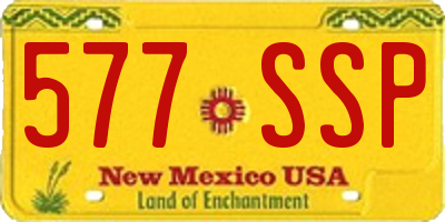 NM license plate 577SSP