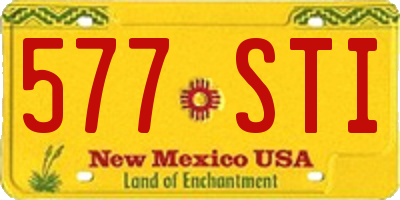 NM license plate 577STI