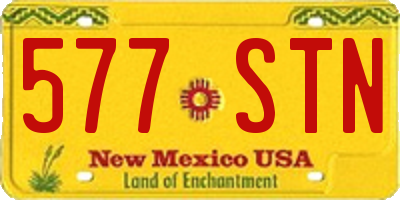 NM license plate 577STN