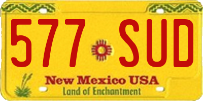 NM license plate 577SUD