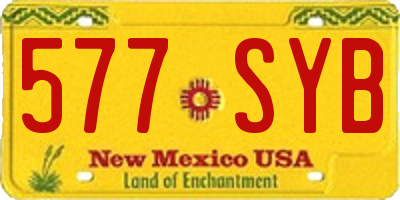 NM license plate 577SYB