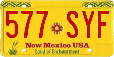 NM license plate 577SYF
