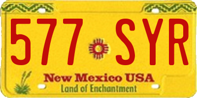 NM license plate 577SYR