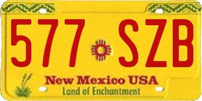NM license plate 577SZB
