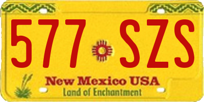 NM license plate 577SZS