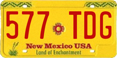 NM license plate 577TDG