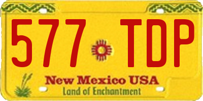 NM license plate 577TDP