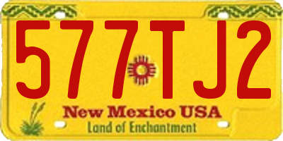 NM license plate 577TJ2