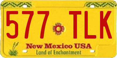 NM license plate 577TLK