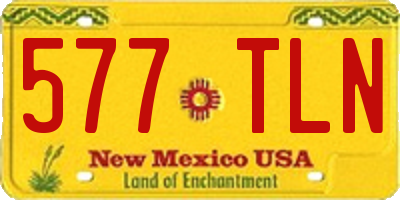 NM license plate 577TLN