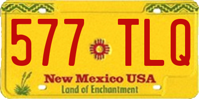 NM license plate 577TLQ