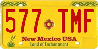 NM license plate 577TMF