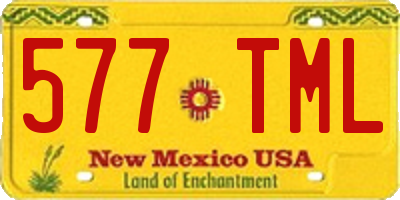 NM license plate 577TML