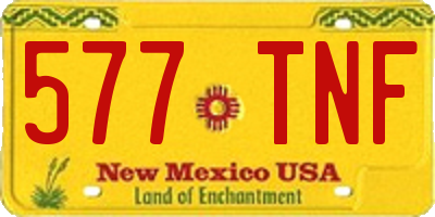 NM license plate 577TNF