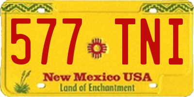 NM license plate 577TNI