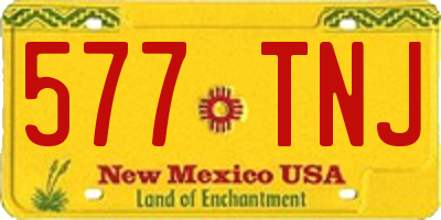NM license plate 577TNJ