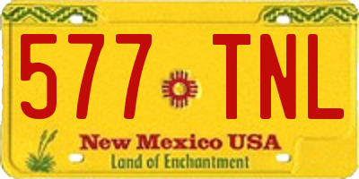 NM license plate 577TNL
