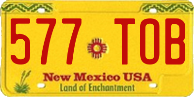 NM license plate 577TOB