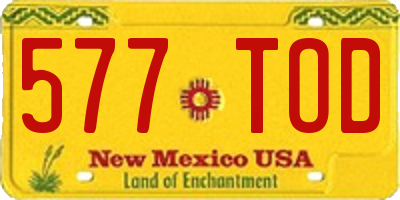 NM license plate 577TOD