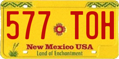 NM license plate 577TOH