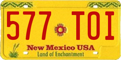 NM license plate 577TOI