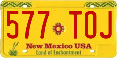 NM license plate 577TOJ