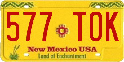 NM license plate 577TOK