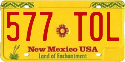 NM license plate 577TOL