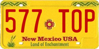 NM license plate 577TOP