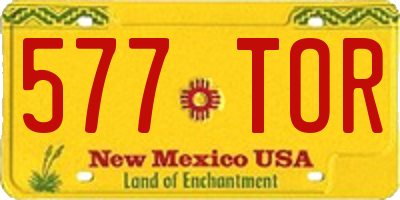 NM license plate 577TOR